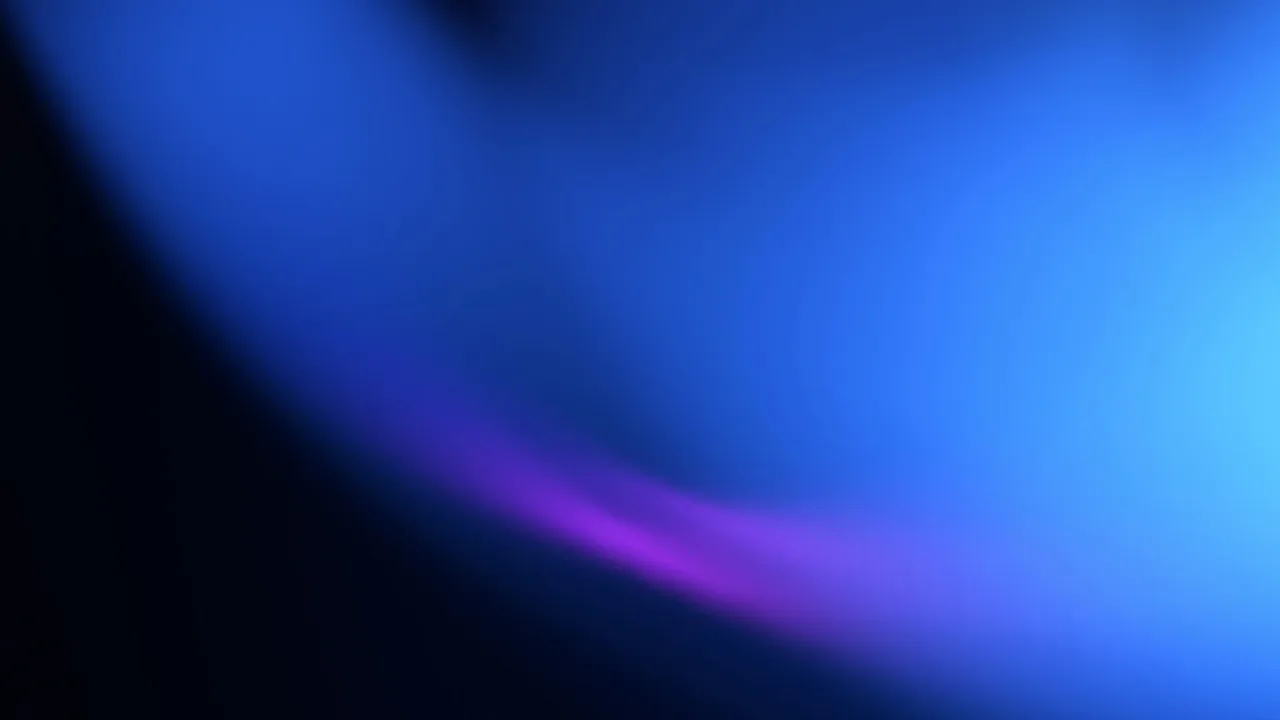 Traînées de lumière bleues et violettes évoquant l’intelligence artificielle